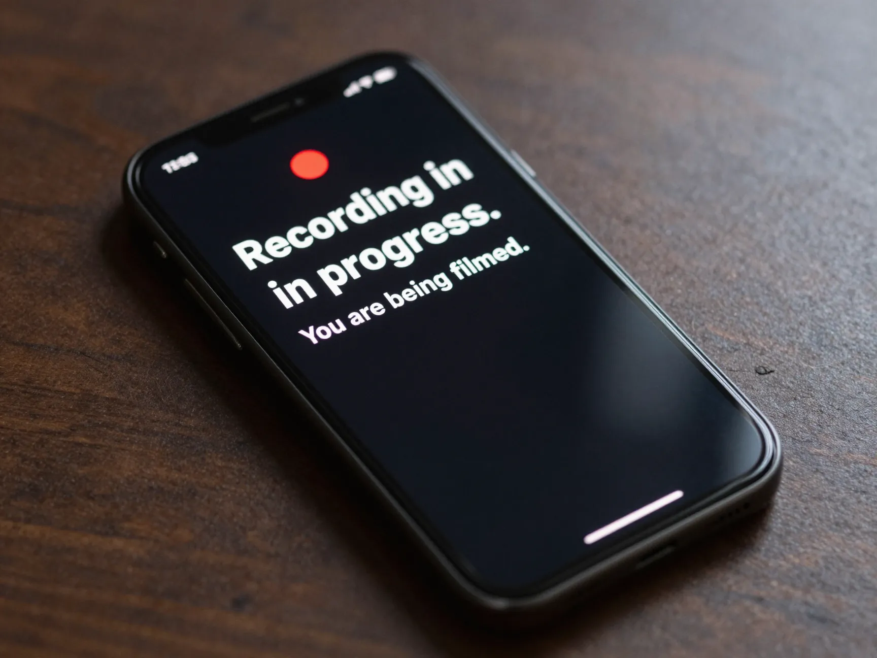 The fake recording lock screen