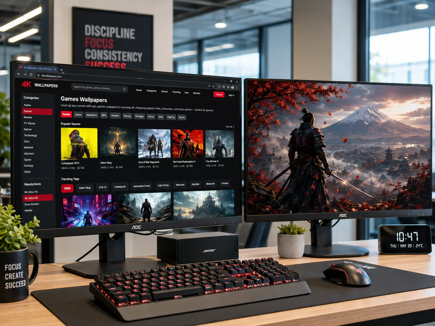 4kwallpaperscom for organized pc and games categories