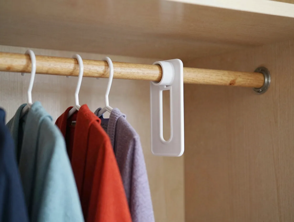 Add hanging capacity in a closet