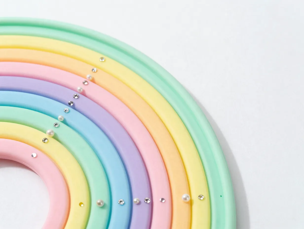 Pastel rainbow swirl