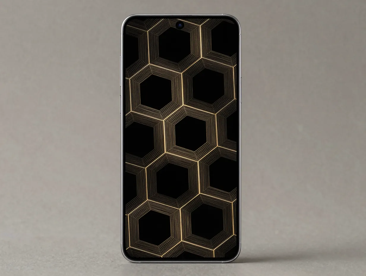 Dark amoled geometric patterns