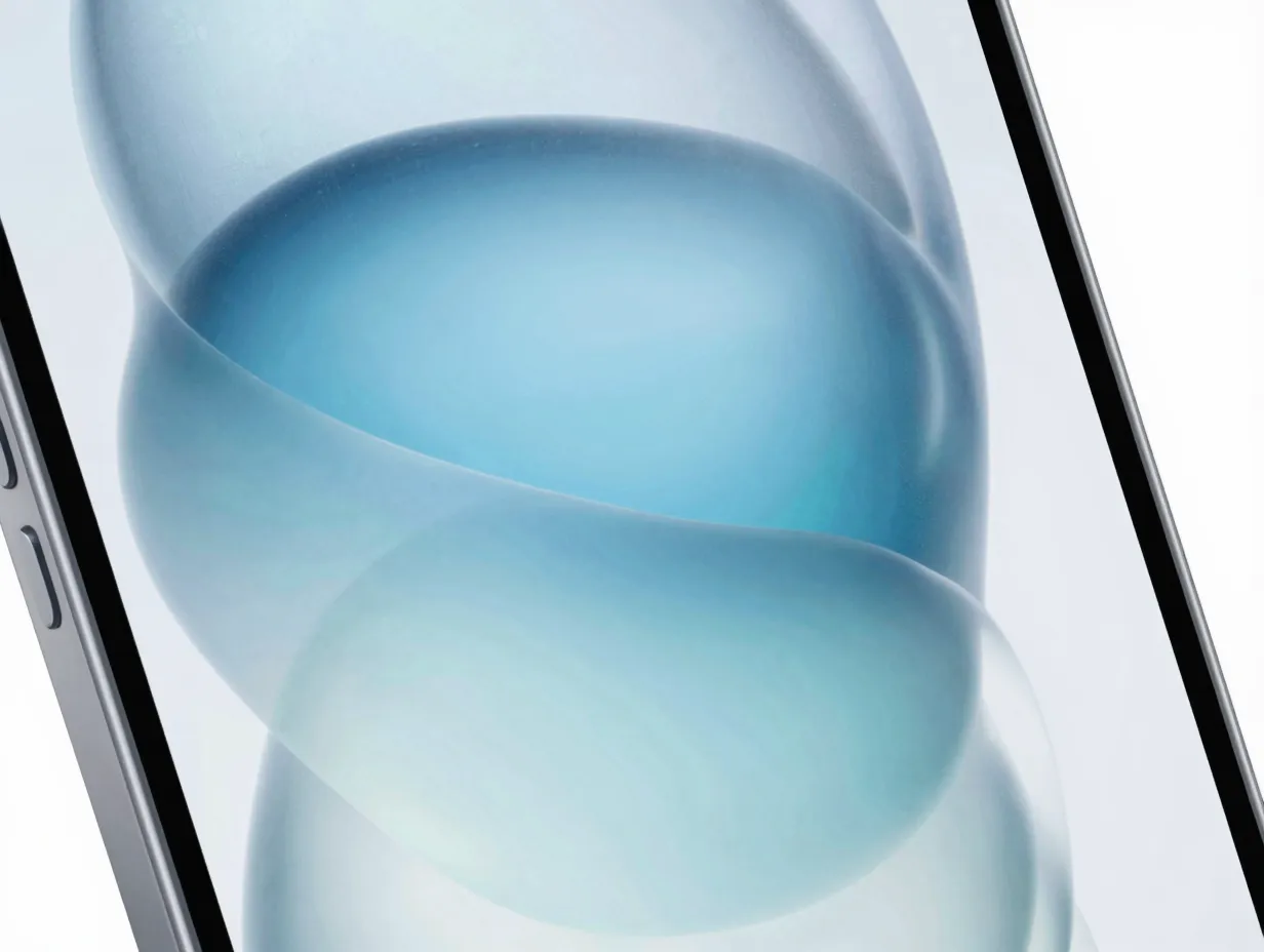 Official apple stock blue bubble wallpaper