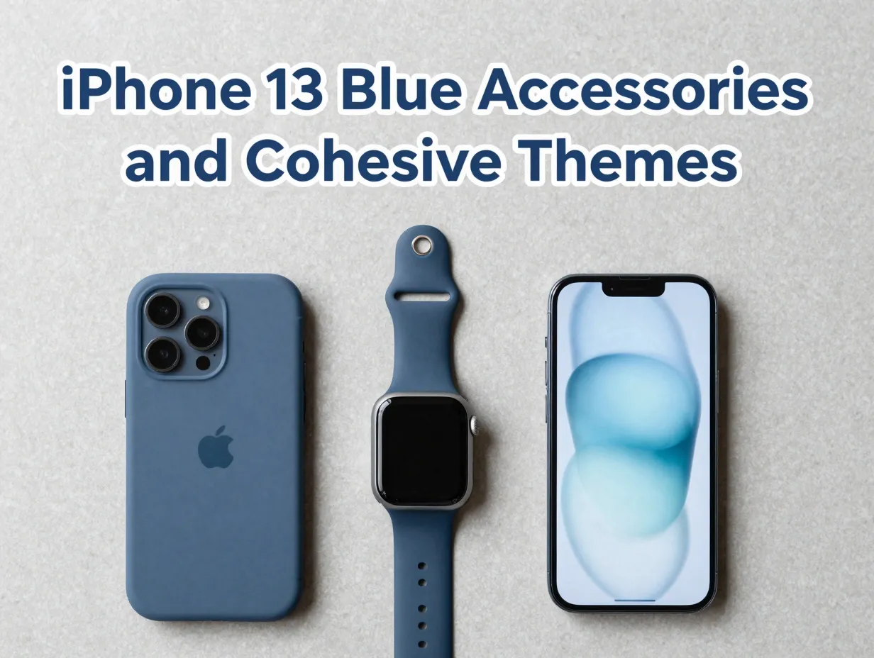 Iphone 13 blue accessories and cohesive themes