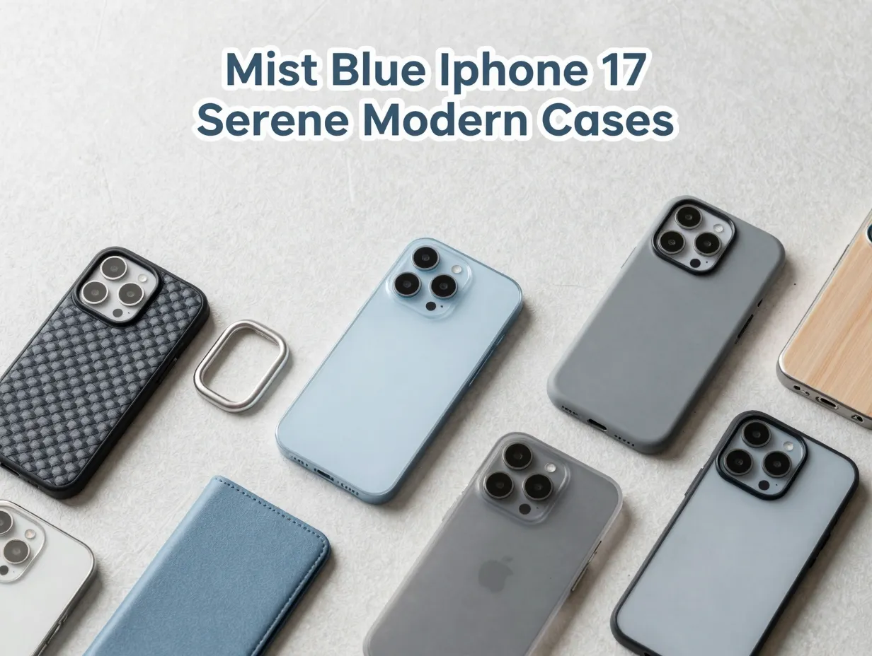 Mist blue iphone 17 serene modern cases