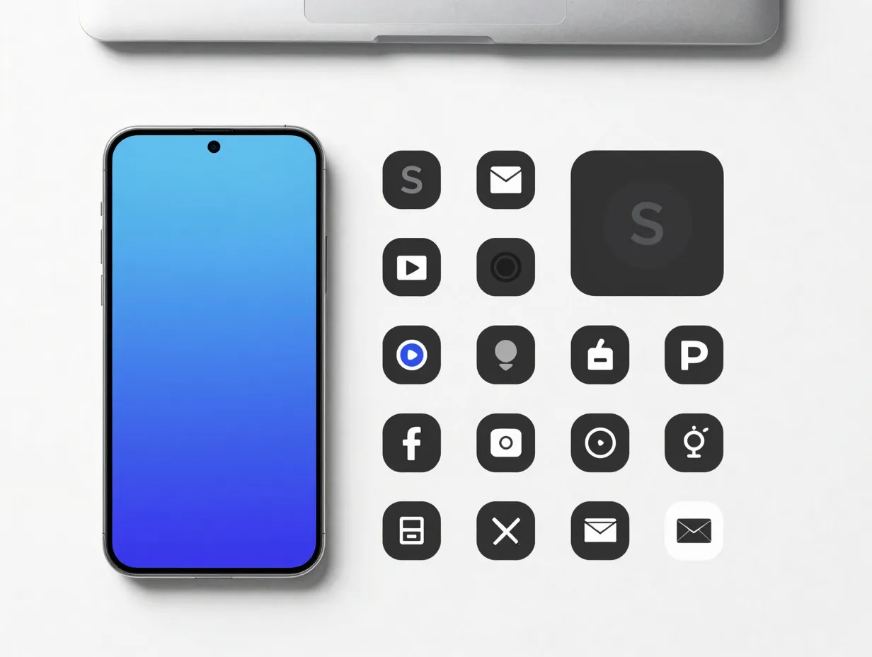 Titanium silverblue gradient
