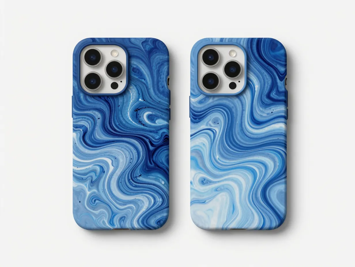 Casely blue marble iphone 13 case magsafe compatible