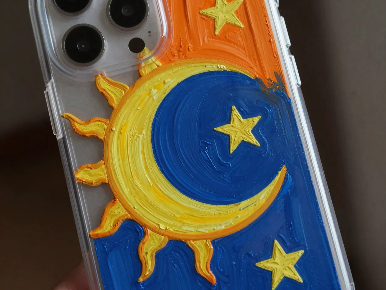 Sun and moon reverse painting