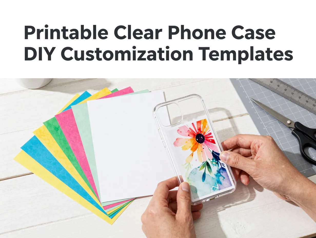 Printable clear phone case diy customization templates
