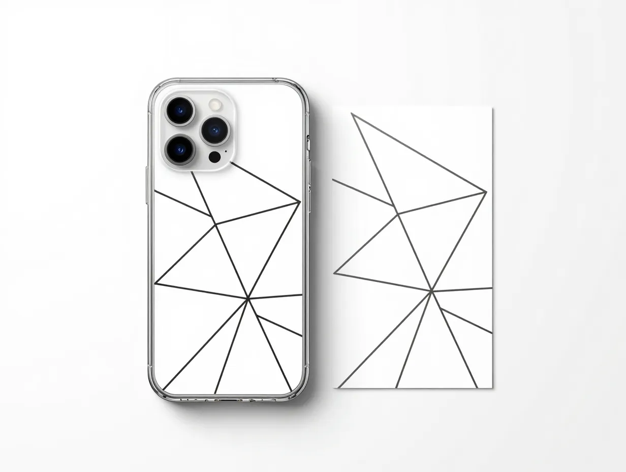 Minimalist geometric line art templates