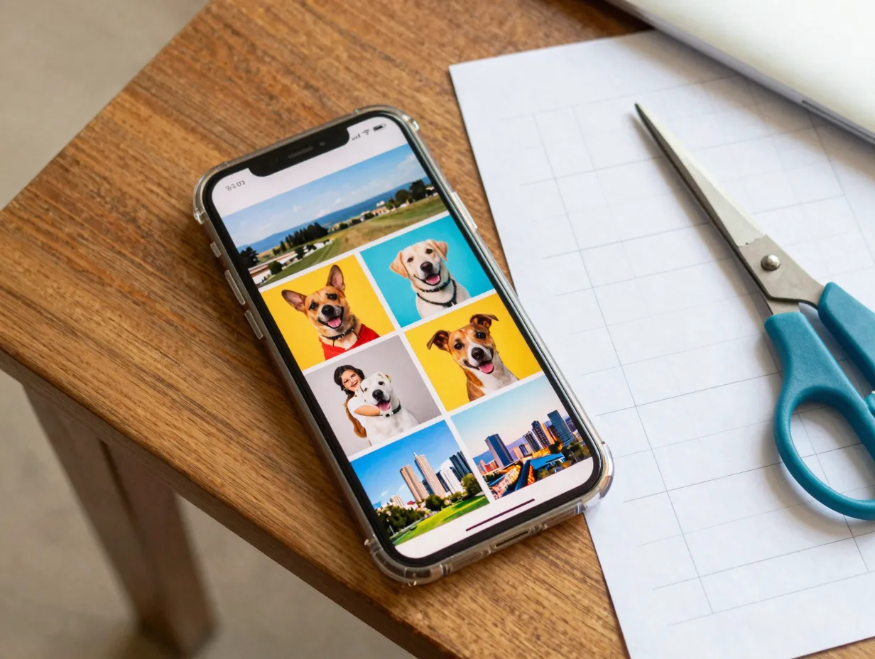 Photo collage grid templates