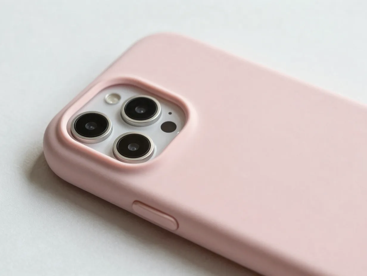 Ornarto chalk pink liquid silicone case