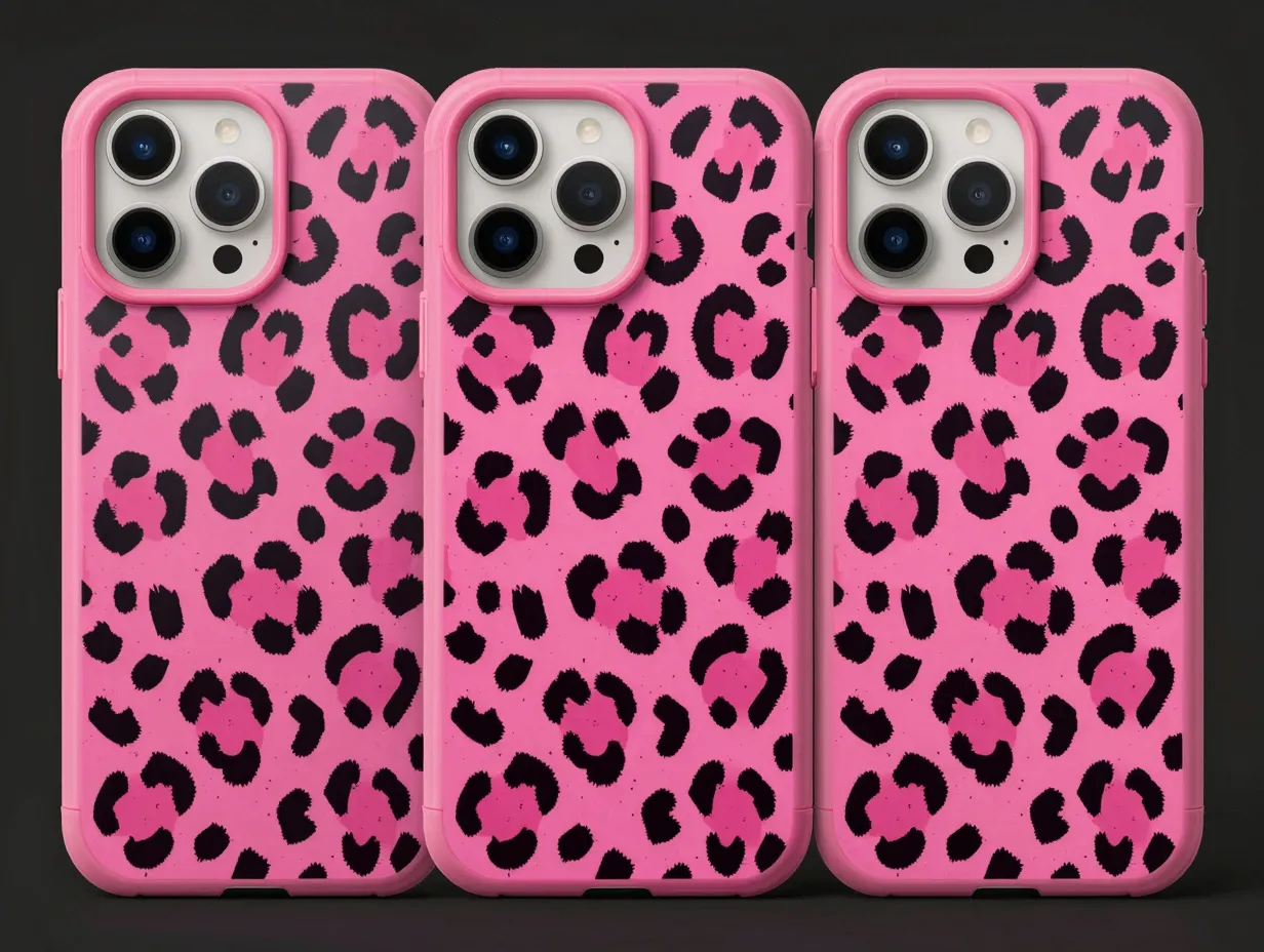 Pink leopard print case