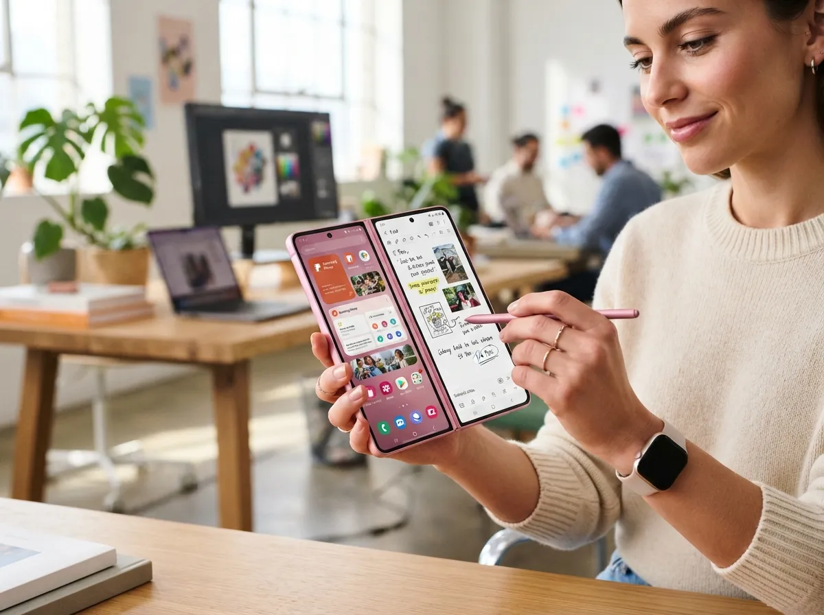 Samsung galaxy z fold 6 in pink 2024