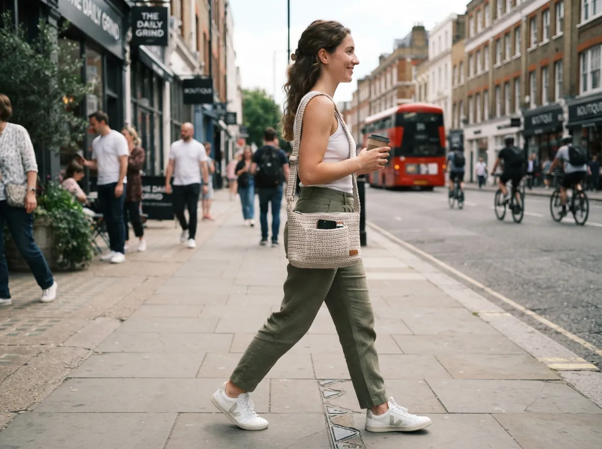 The crossbody crochet phone bag